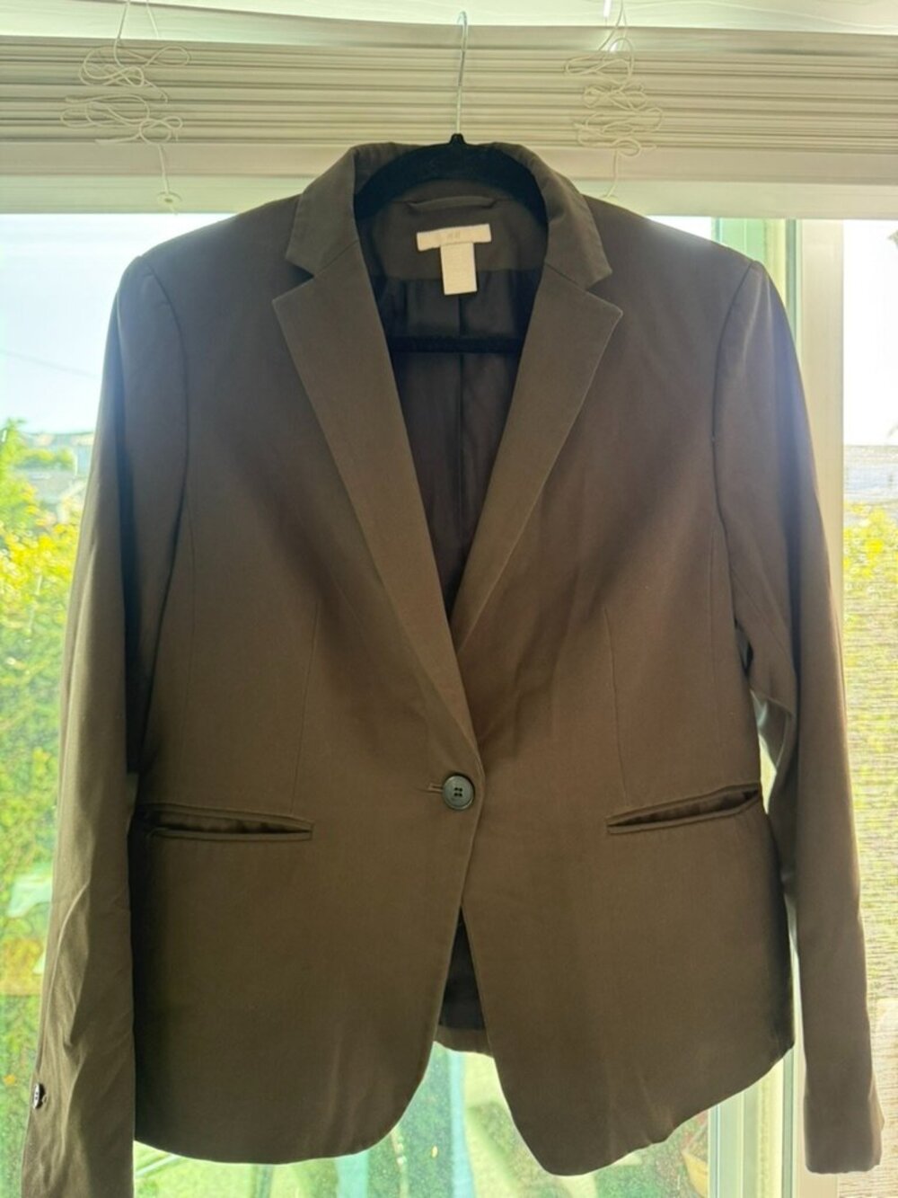 H&M Dark Olive Green Single Button Blazer Size M